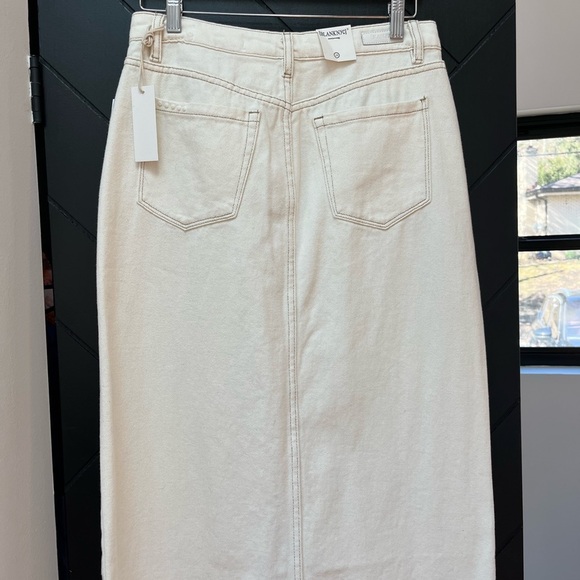 Blank NYC Cream Beige Denim Maxi Skirt women’s size 28 NWT - Picture 7 of 9